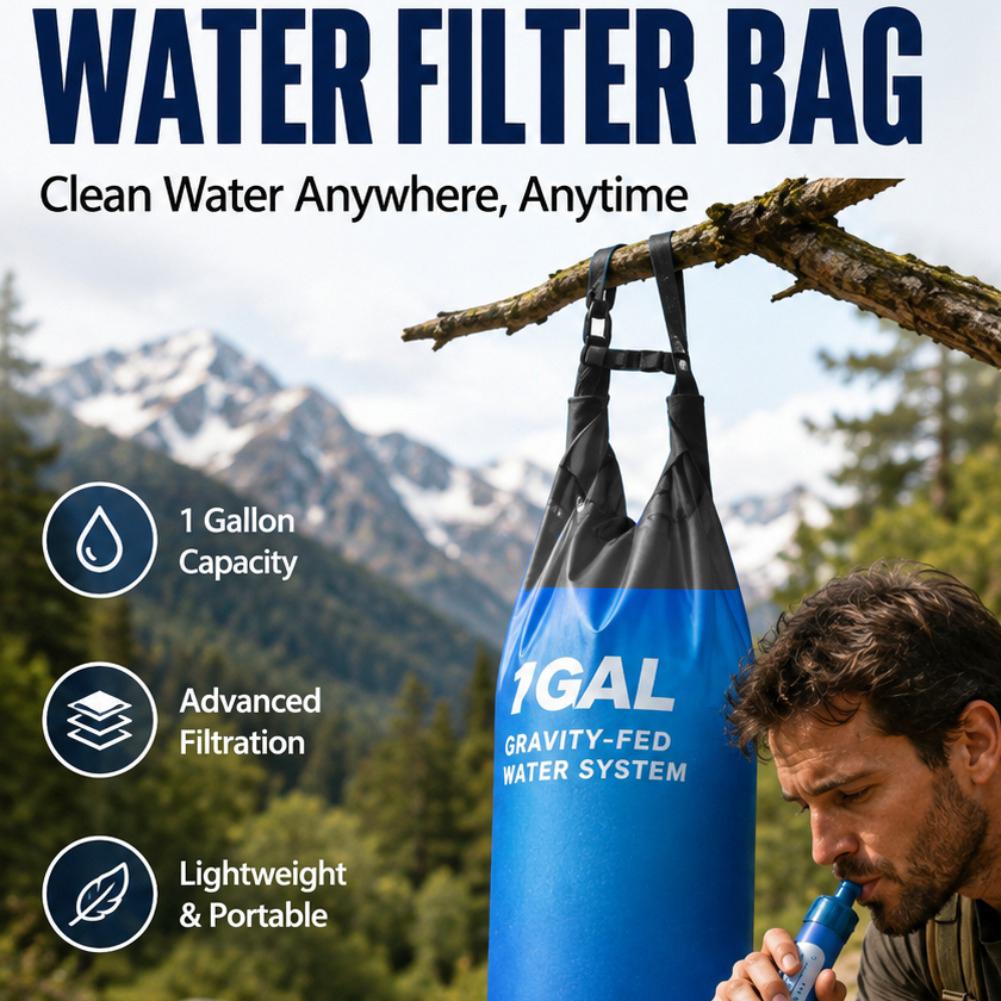 1 Gal Gravity Water Filter Bag - Bivy Bag Emergency 评论和价格