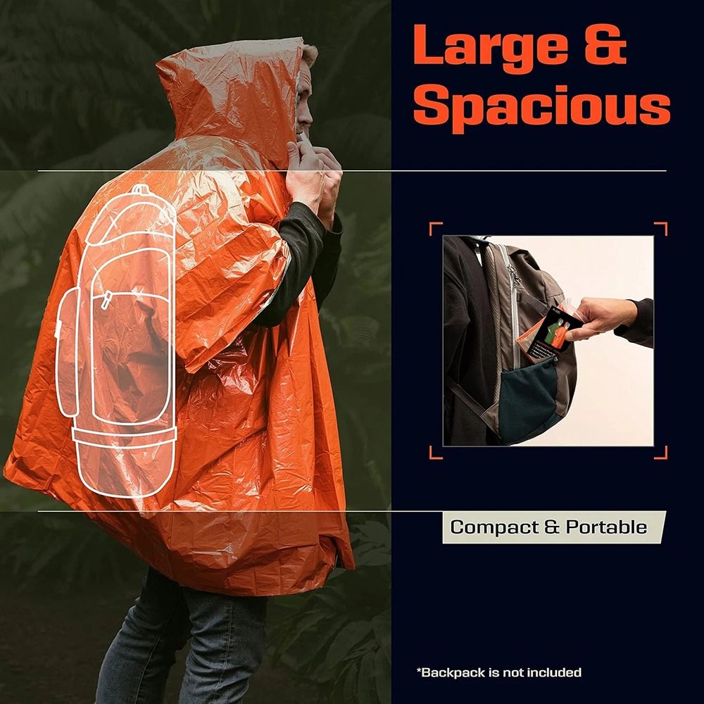1Pcs Hiking Travel Tent Rainwe - Emergency Poncho Rain 评论和价格